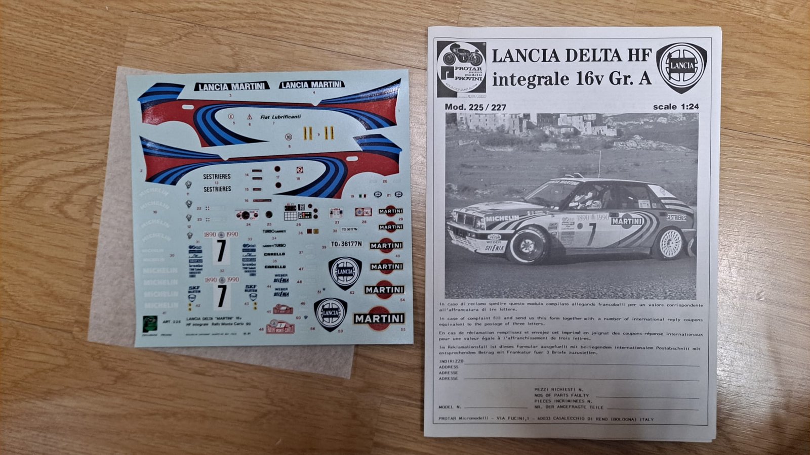 Maqueta Protar Lancia Delta HF Integrale 16v Gr.A Rallye Montecarlo 1990 - Imagen 7